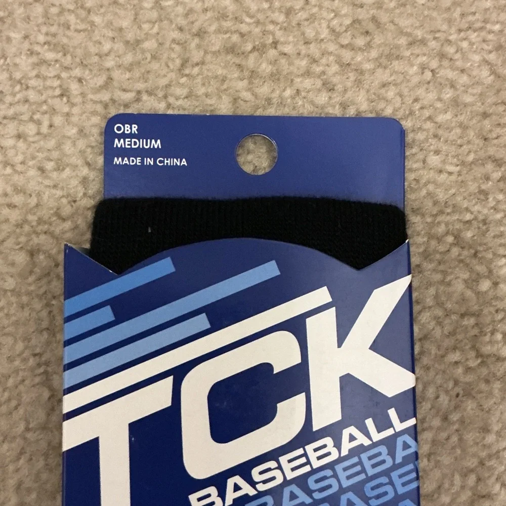 TCK Black Baseball Socks - Size M